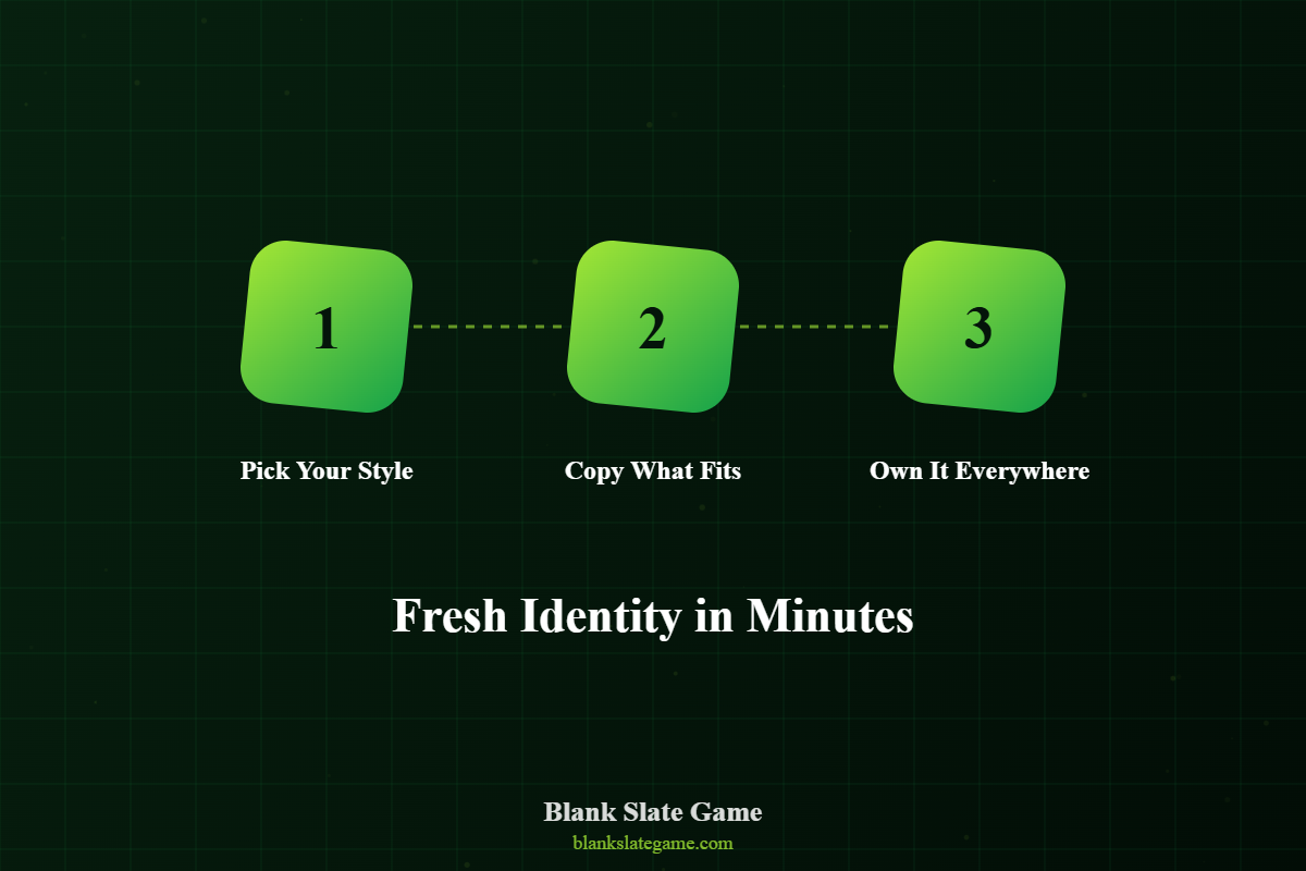 How Blank Slate Game works — pick a style, copy what fits, own it everywhere